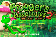 Froggers Adventures 2 Lost Wand title screen for GameBoy Advance